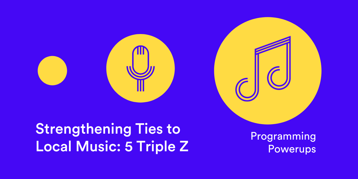 Blue and yellow image with the title of the article which is: Strengthening ties to local music: 5 Triple Z